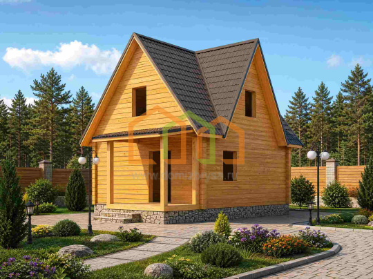 Каркасный дом без внутренней отделки 6х9