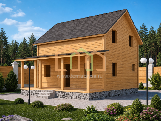 Каркасный дом без внутренней отделки 8х8